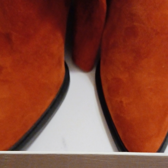 Marina Rinaldi Orange Suede Ankle Boots - Picture 14 of 15